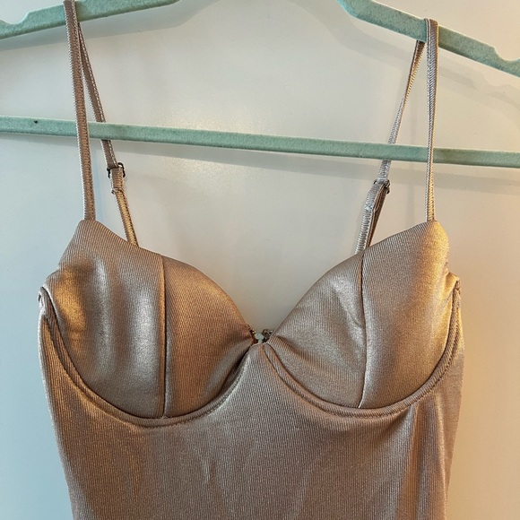 FASHIONNOVA - rose gold midi dress - Picture 2 of 5